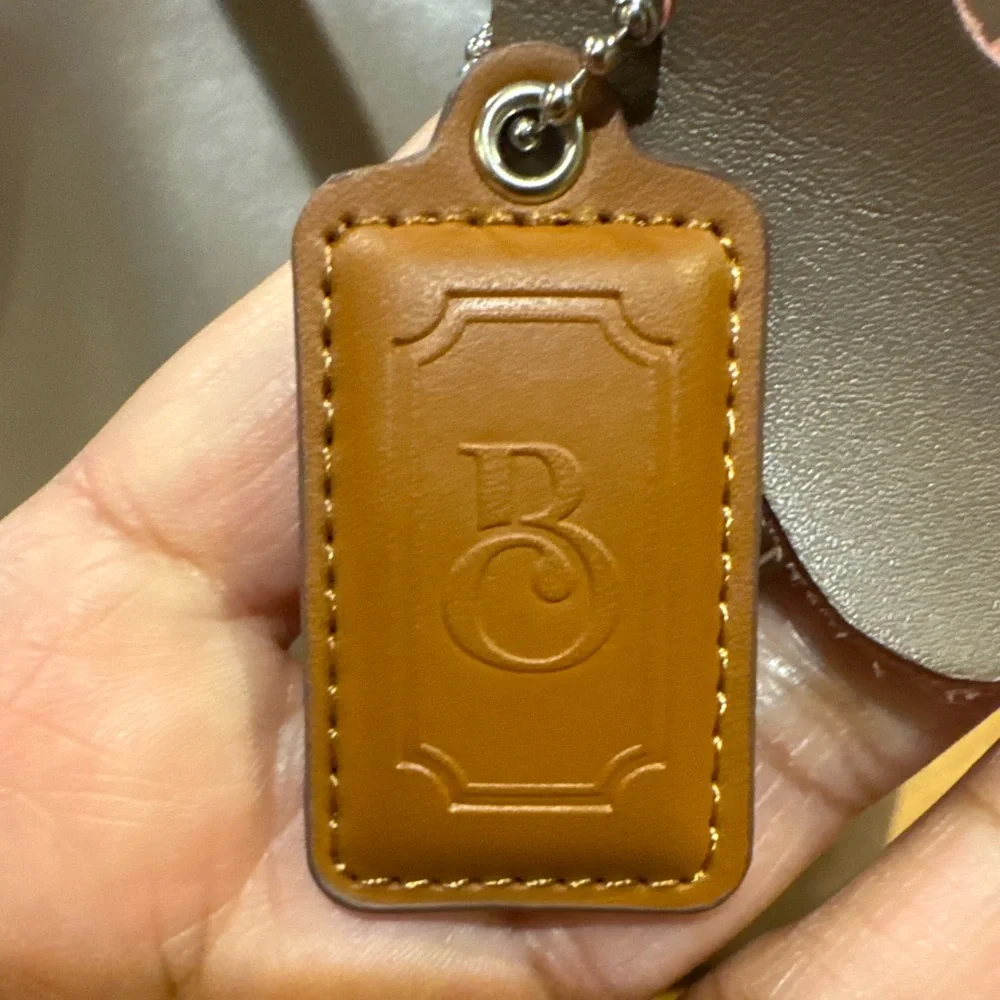 Børn Taupe Leather Tote Bag Structured Shoulder Purse - Picture 2 of 5